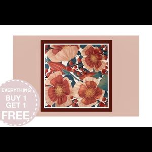 🆕orange floral square scarf/wrap/fall style